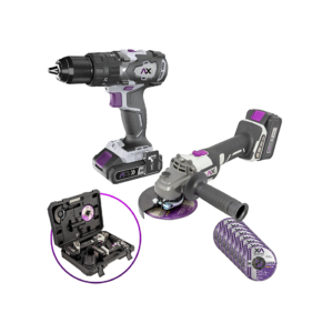 KIT MINIESMERILADORA+ ROTOMARTILLO AXT-KITER20V