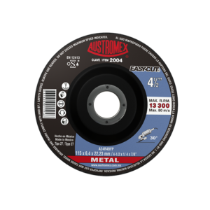 DISCO 2004 CUBO 4-1/2" x 1/4" x 7/8" DESBASTE METAL (CAJA 25 PIEZAS)